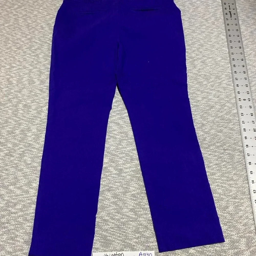 Worthington purple dress pants ankle front pockets women 10. SKU-A940